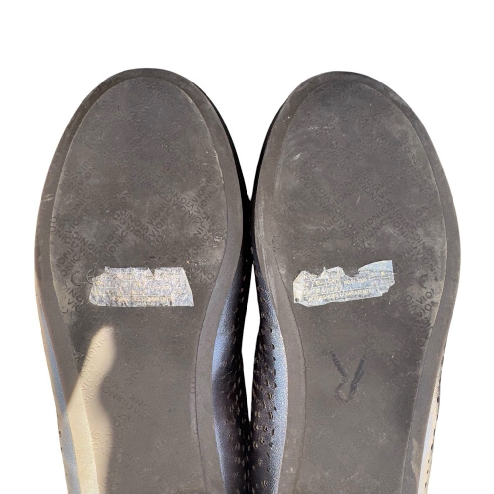 VIONIC Robyn Pewter Perforated Metallic Leather Ballet Flats Silver Shoes Sz 6.5 - Picture 10 of 12